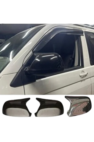 Volkswagen Transporter Yarasa Ayna Kapağı Batman Parlak Siyah Piano Black