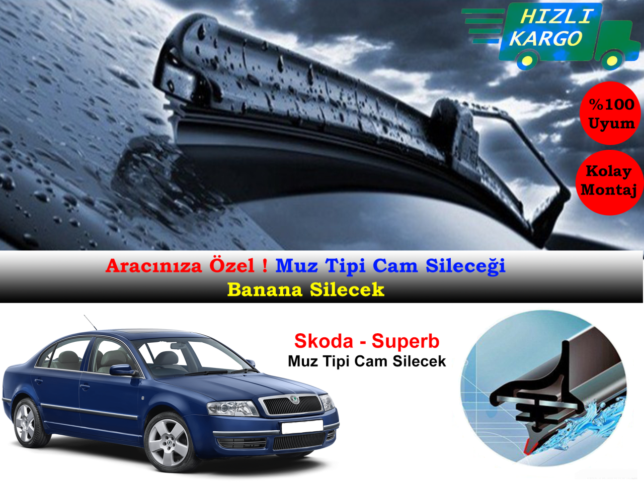 Skoda Super B Muz Silecek Takımı 2005-2008