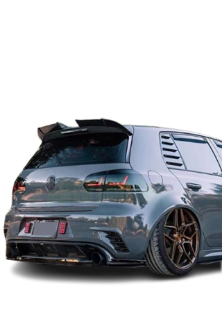 Volkswagen Golf 6 Kelebek Cam Kaplama Vizörü Parlak Siyah