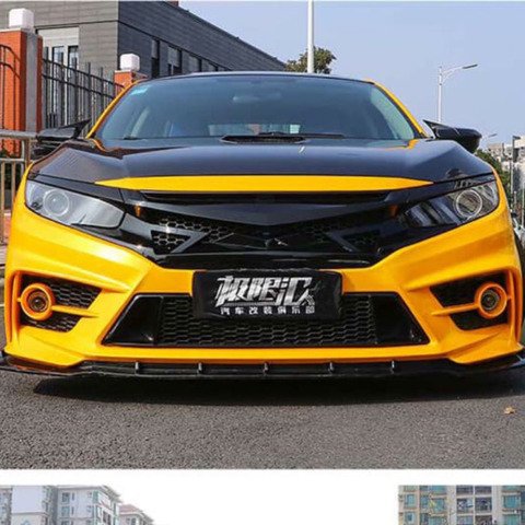 Honda Civic FK7 Fc450 Ön Panjur Izgara Ve Far Kaşları Siyah