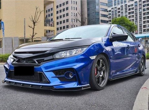 Honda Civic FK7 Fc450 Ön Panjur Izgara Ve Far Kaşları Siyah