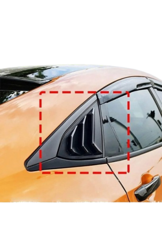 Hyundai Elantra Kelebek Cam Kaplama Vizörü Parlak Siyah 2021