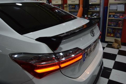 Toyota Corolla Bagaj Üstü Spoiler Yapışık Trd Abs Plastik 2014-