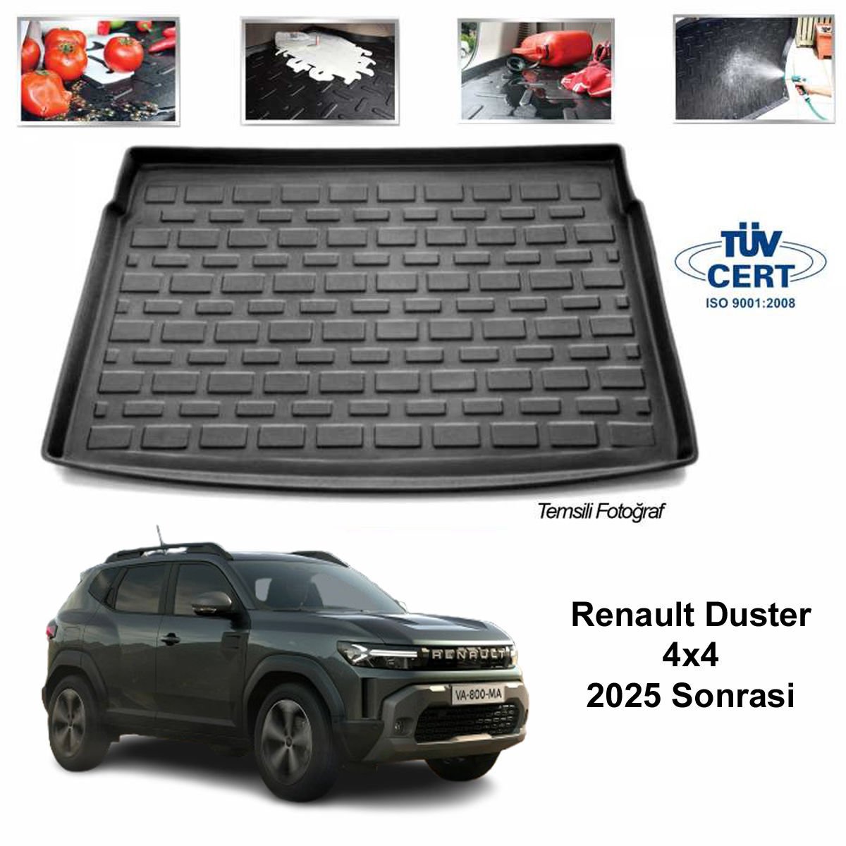 Renault Duster 4x4 Bagaj Havuzu Paspası 2025 Sonrası