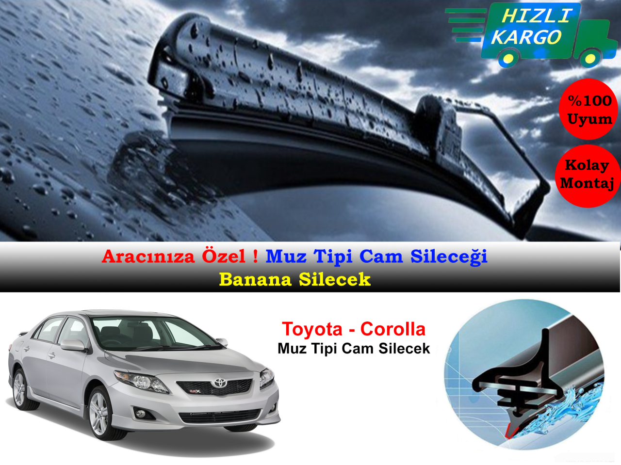 Toyota Corolla Muz Silecek Takımı 2007-2012