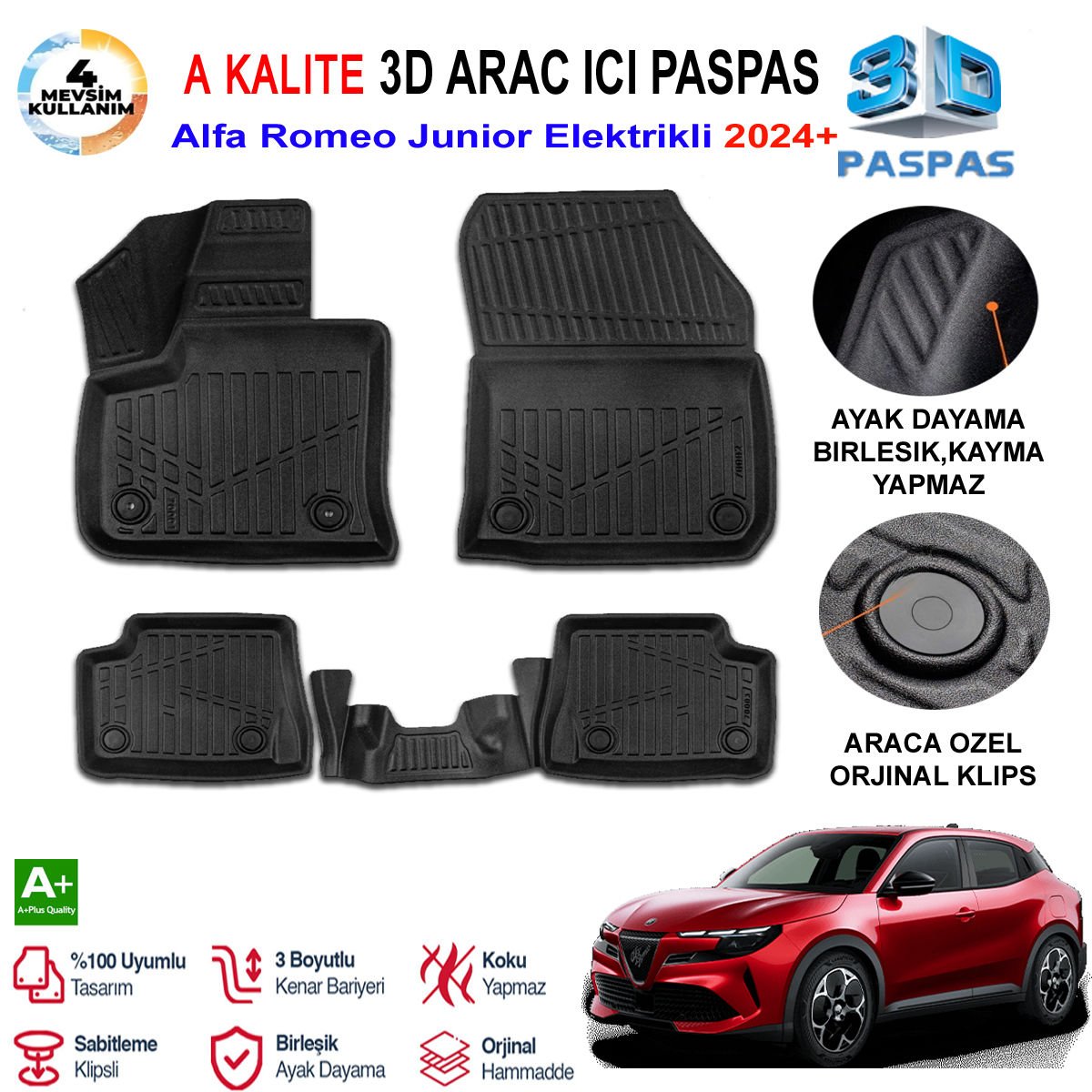 Alfa Romeo Junior Elektrikli  3D Paspas Havuzlu Pro 2024 Sonrası