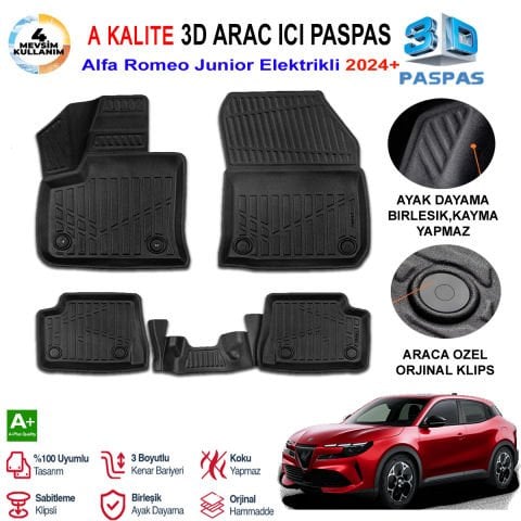 Alfa Romeo Junior Elektrikli  3D Paspas Havuzlu Pro 2024 Sonrası