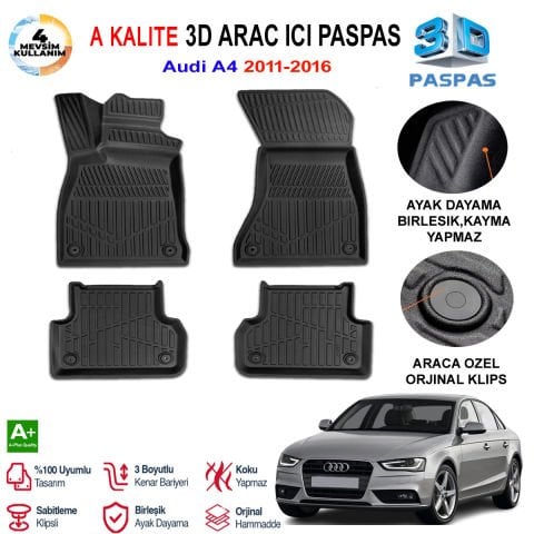 Audi A4 3D Paspas Havuzlu Pro 2011-2016 Arası