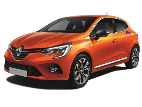 Renault Clio 5 Cam Çıtası Komple Set Kromu Nikelajı 12 Parça