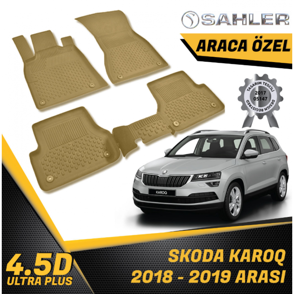 Skoda Karoq Havuzlu Bej Paspas 4,5D Sahler 2018 Sonrası