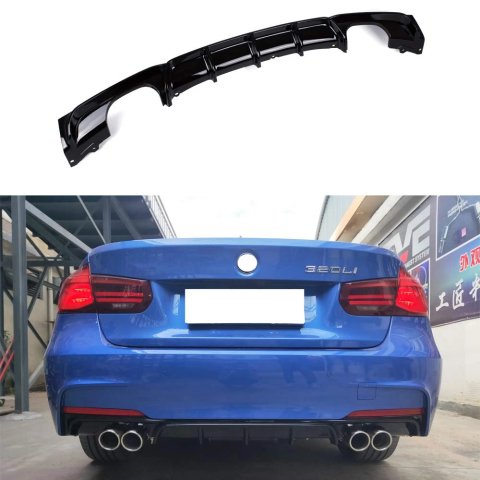 Bmw F30 Difüzör M Performans Parlak Siyah Boyalı Çift Çıkışlı