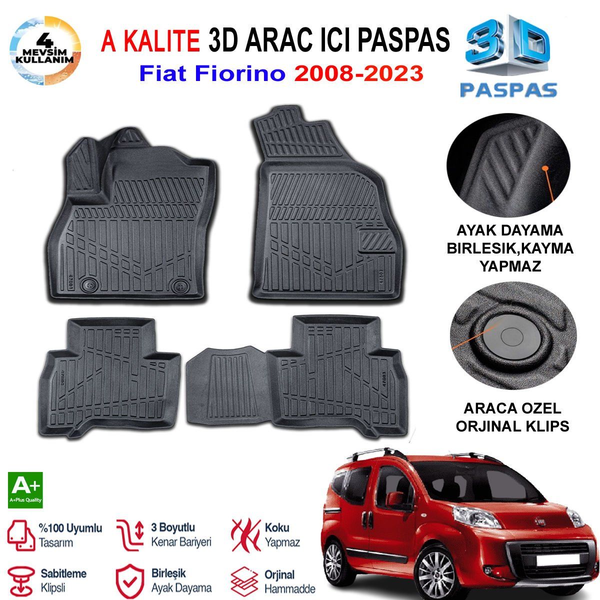 Fiat Scudo 3D Paspas Havuzlu Pro 2007-2016 Arası