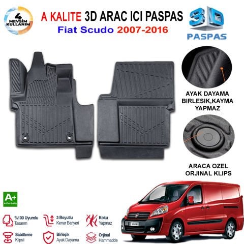 Fiat Scudo 3D Paspas Havuzlu Pro 2007-2016 Arası