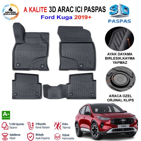 Ford Kuga 3D Paspas Havuzlu Pro 2019 Sonrası