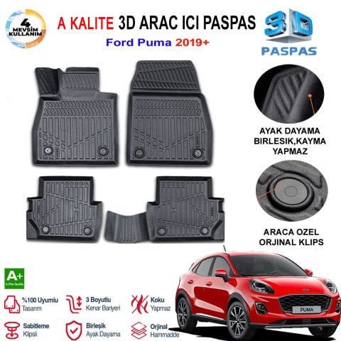 Ford Puma 3D Paspas Havuzlu Pro 2019 Sonrası