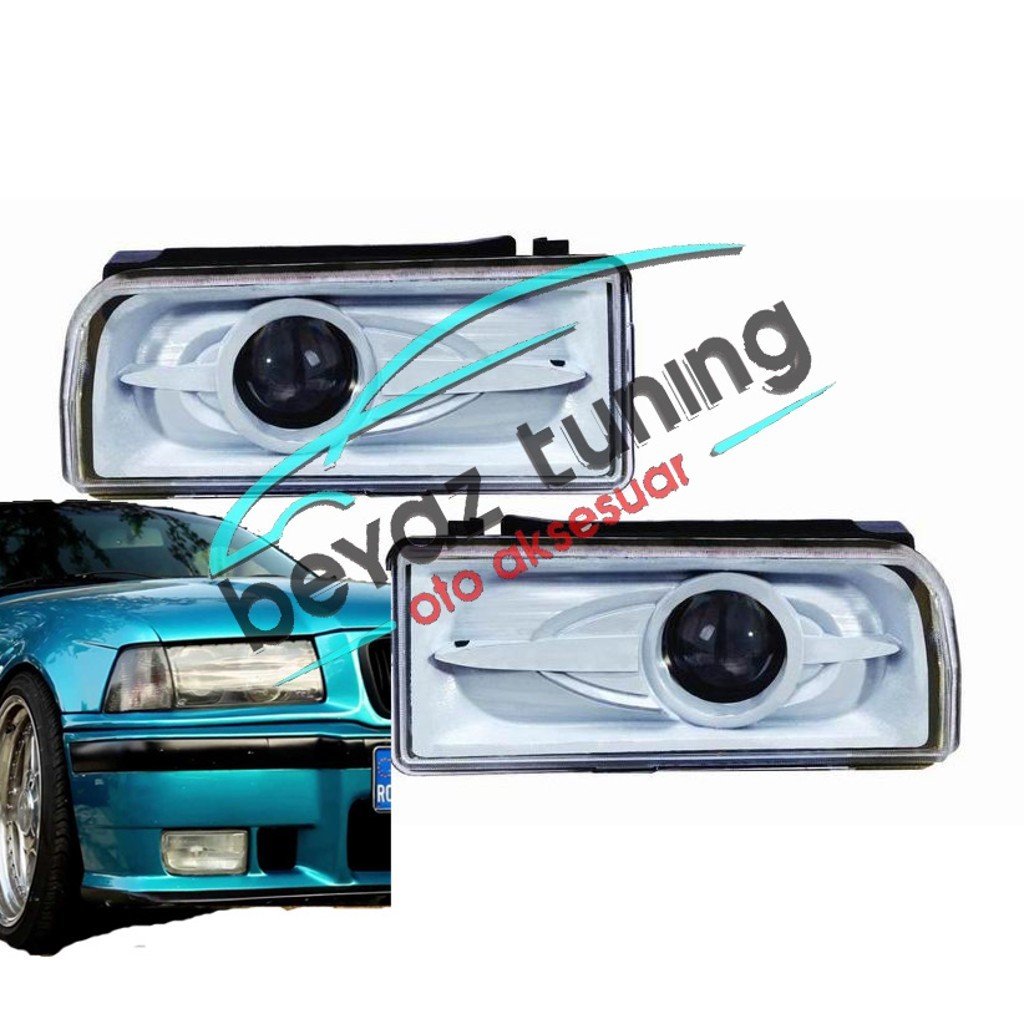 Bmw E36 Sis Farı Lambası Set Oem Orjinal Mercekli