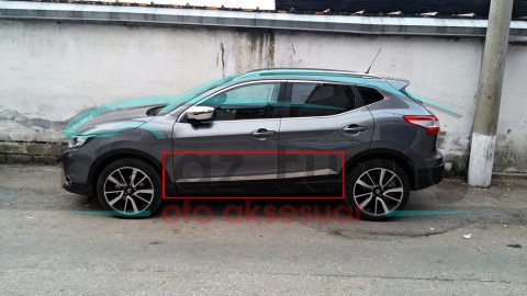 Nissan Qashqai Yan Kapı Çıtası Kromu 2014 Sonrası