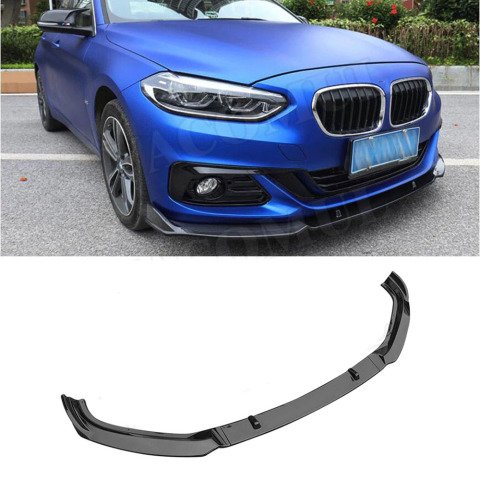 Bmw F20 M1 Ön Tampon Altı Lip Plastik Kulaklı Parlak Siyah 3 Parça