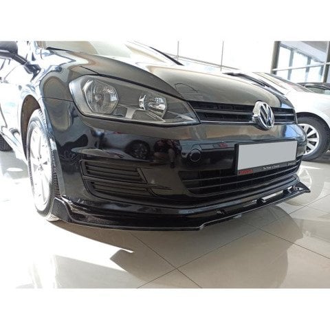 Vw Golf 7 Ön Tampon Altı Lip Plastik Kulaklı Parlak Siyah 3 Parça