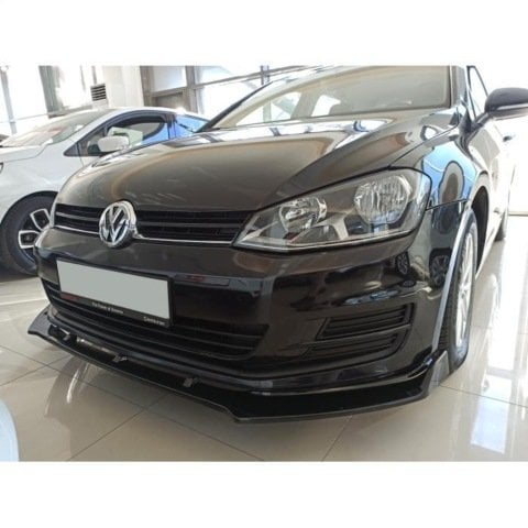 Vw Golf 7 Ön Tampon Altı Lip Plastik Kulaklı Parlak Siyah 3 Parça