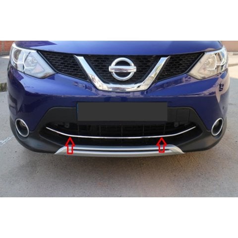 Nissan Qashqai Ön Tampon Panjur Alt Çıtası Kromu 2014-2017