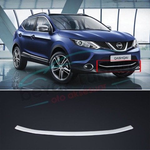 Nissan Qashqai Ön Tampon Panjur Alt Çıtası Kromu 2014-2017