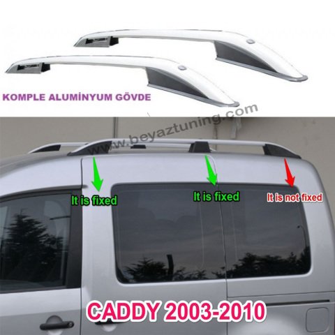 Volkswagen Caddy 1 Üst Port Bagaj Tavan Çıtası Gri 2003-2010