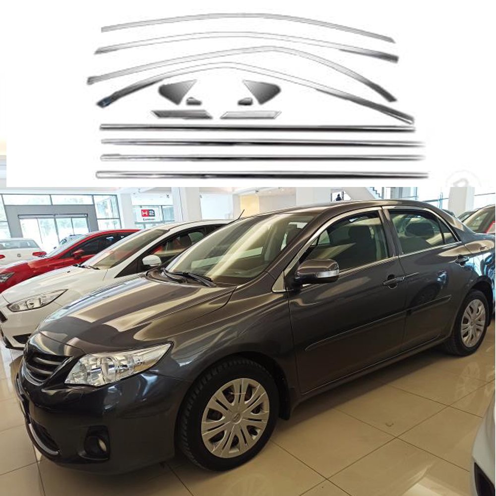 Toyota Corolla Cam Çıtası Kromu Çerçeve Nikelajı Komple 2007-2012