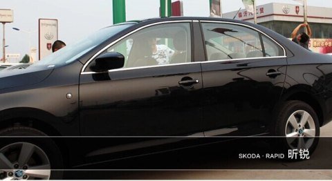 Skoda Rapid Cam Çıtası Kromu Çerçeve Nikelajı Komple 2013 Sonrası