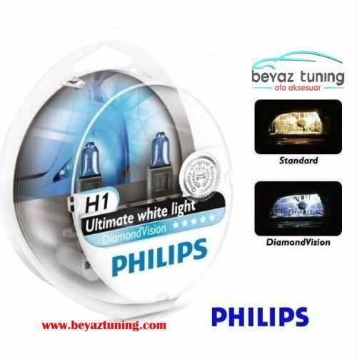 H1 Far Ampulü Philips 12V 55W Diamond Vision Xenon Efekt