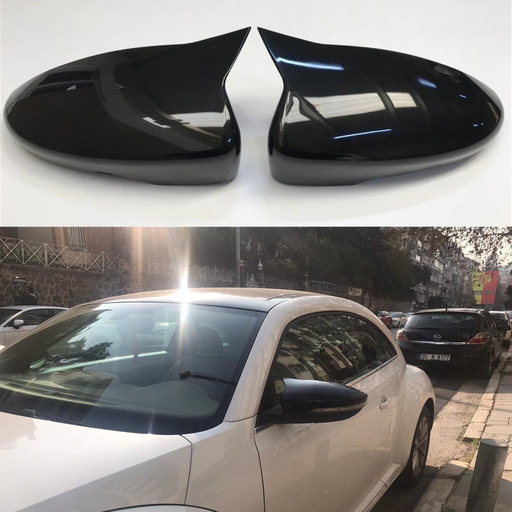 Volkswagen Beetle Yarasa Ayna Kapağı Piano Black Parlak Siyah