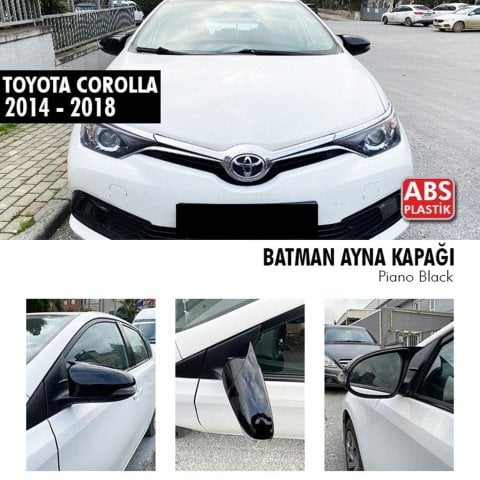 Toyota Corolla Yarasa Ayna Kapağı Piano Black Parlak Siyah