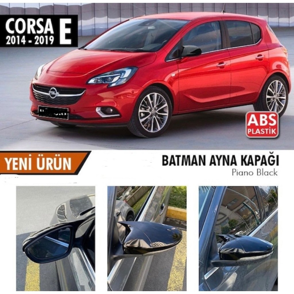 Opel Corsa E Yarasa Ayna Kapağı Piano Black Parlak Siyah