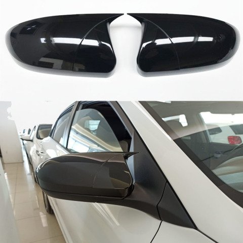 Hyundai i20 Sinyalsiz Yarasa Ayna Kapağı Batman Parlak Siyah Piano Black