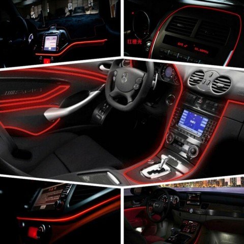 Araba Araç İçi Torpido Ledi İp Neon İp Led El Wire 2 Metre Beyaz