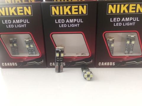 T10 Led-Park Ampul Ledi-Plaka Ampul Ledi Canbus Beyaz 8 Ledli