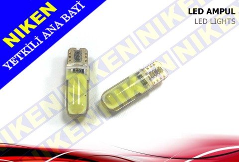 T10 Led-Park Ampul Ledi-Plaka Ampul Ledi Canbus Beyaz Silikon Led