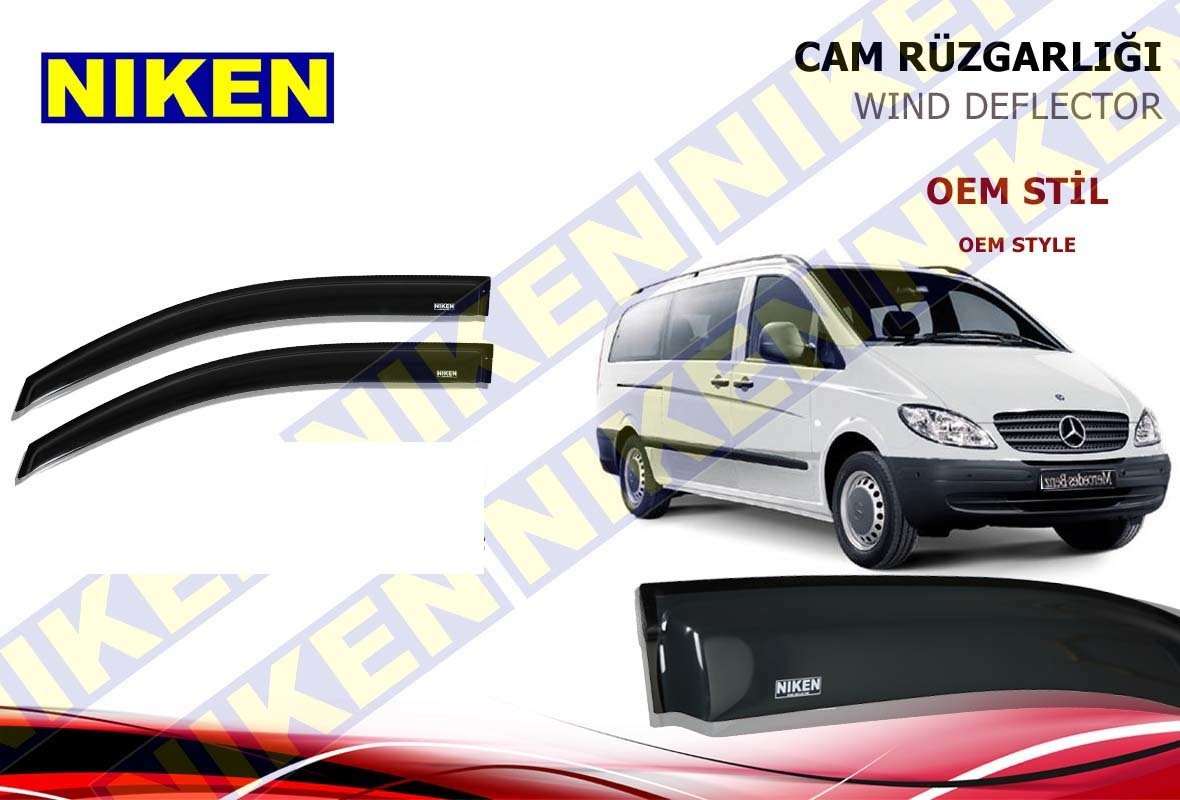 Mercedes Vito Cam Rüzgarlığı Niken 2004-2013 Arası 2li