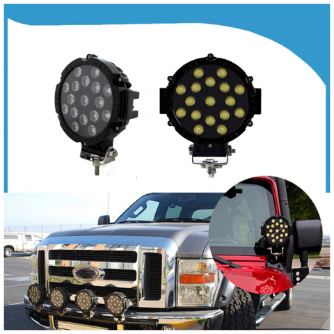 Off Road Sis Lambası 17 Ledli 51 Watt Siyah 4x4 Yayıcı Sis Farı