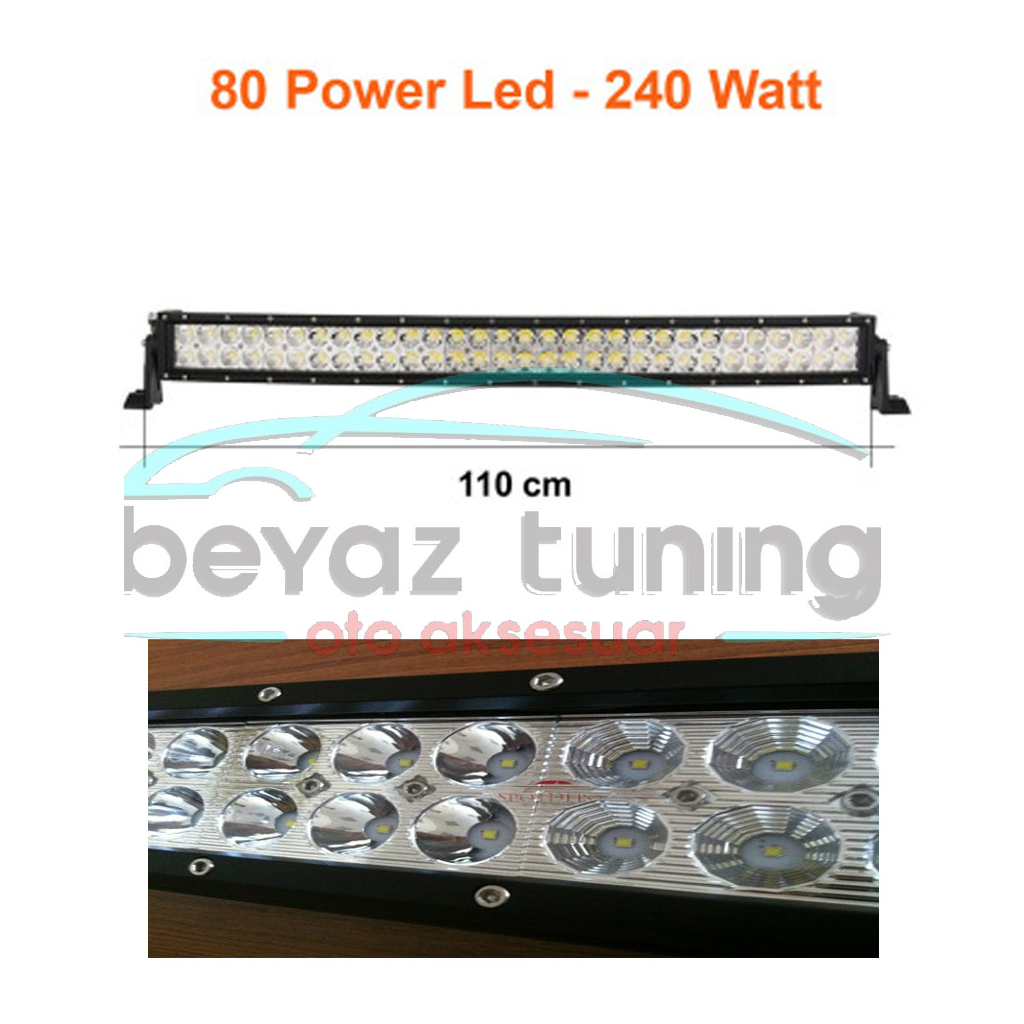 Off Road Sis Lambası Ledli Led bar 110CM 240W Düz