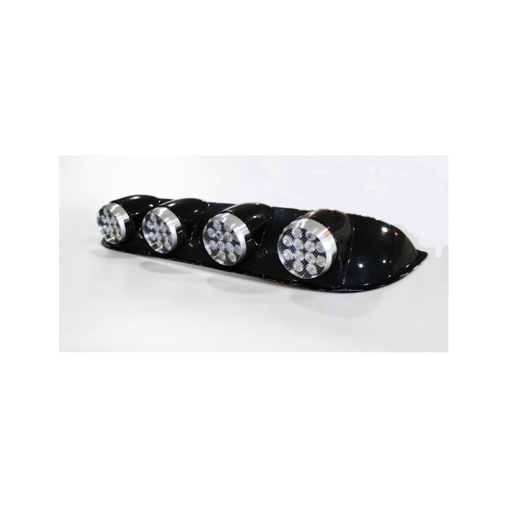 Off Road Tavan Sis Lambası Seti Yuvarlak 4lü Ledli Siyah
