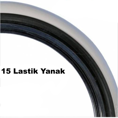 Atlas Lyon Lastik Yanağı Beyaz - Siyah Yanak 15Jant