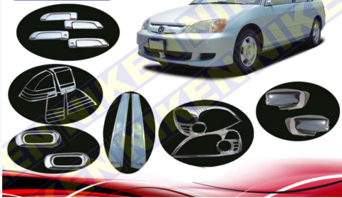 Honda Civic Full Set Krom Nikelajı 2001-2004