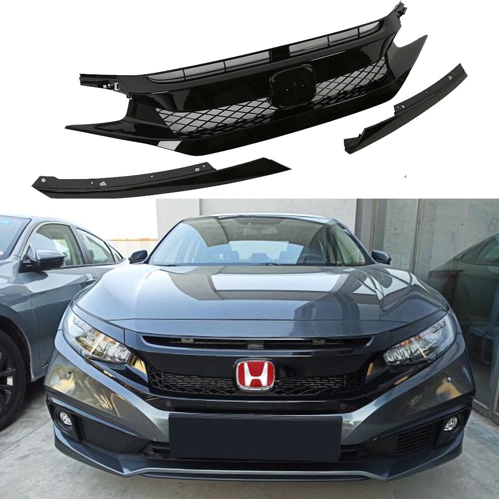 Honda Civic FC5 Typer Ön Panjur Ve Far Kaşları Siyah Makyajlı