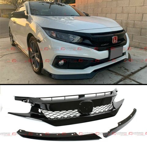 Honda Civic FC5 Typer Ön Panjur Ve Far Kaşları Siyah Makyajlı