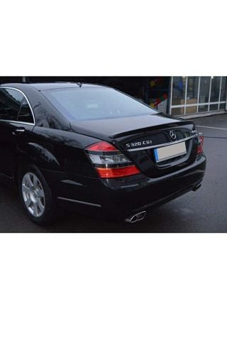 Mercedes W221  S Serisi Bagaj Üstü Piano Black  Spoiler Kanat 2005-2013