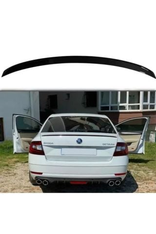 Skoda Octavia Bagaj Üstü Spoiler Piano Black 2021 Sonrası