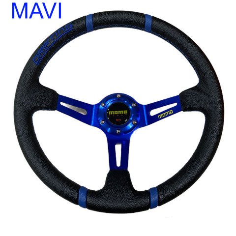 Momo Ofsetli Spor Direksiyon Çizgili Mavi