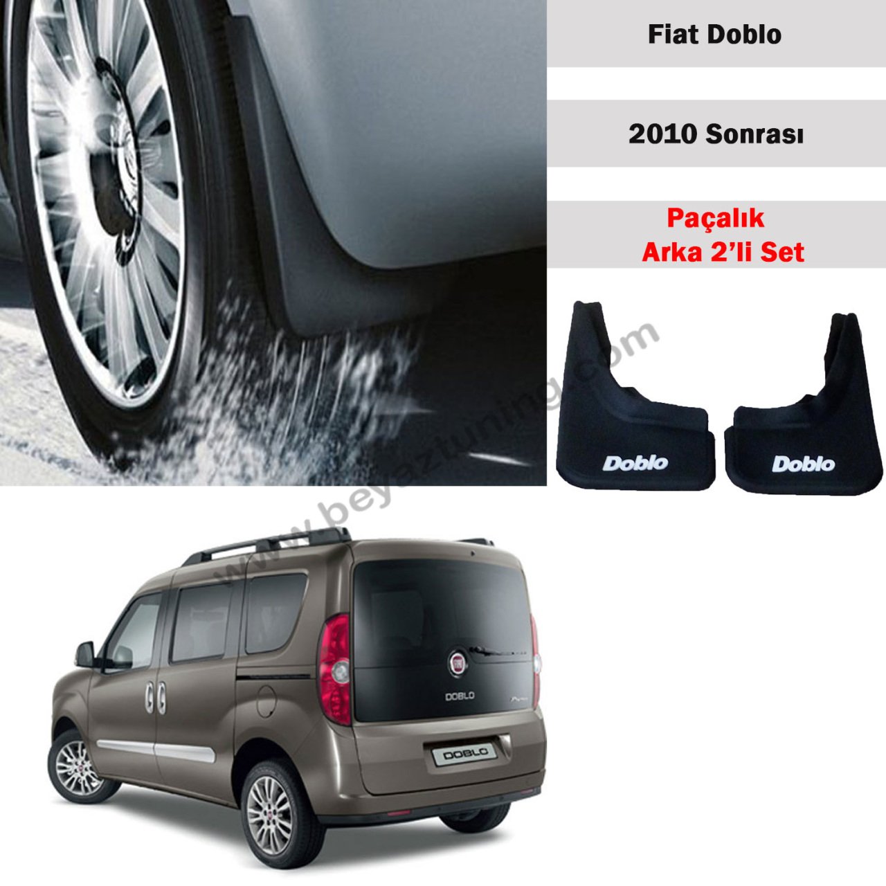 Fiat Doblo Paçalık Tozluk Çamurluk Arka Set 2010-