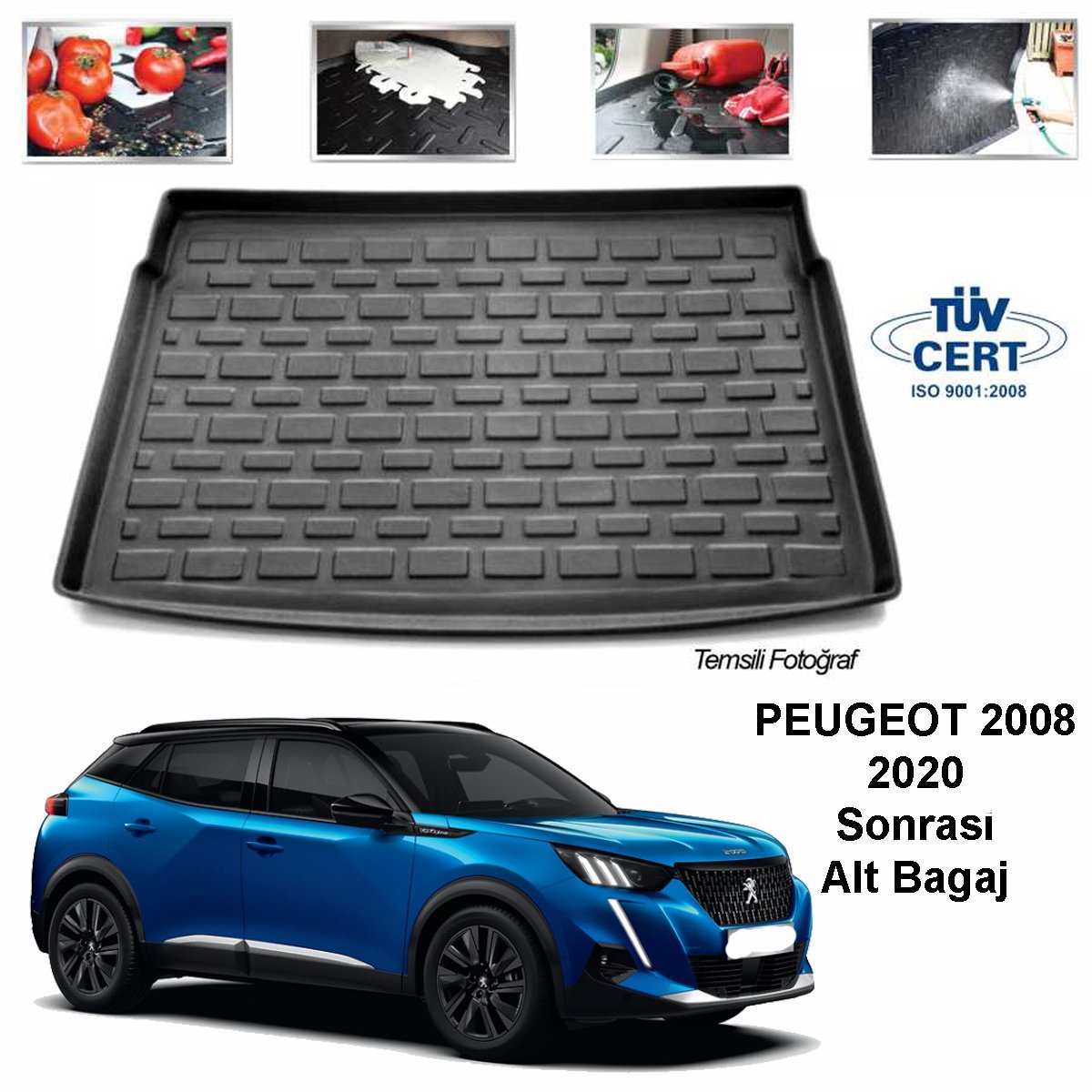 Peugeot 2008 Bagaj Havuzu Paspası 2020 Sonrası